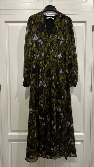 Vestido Zara estampado verde