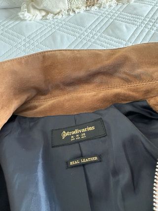 cazadora chaqueta Stradivarius Piel Marrón Talla M