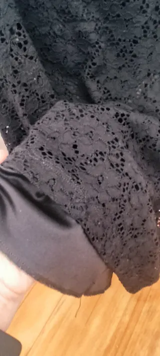 Vestido de encaje negro Kiabi talla S