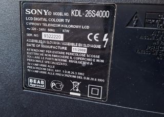 Televisor Sony KDL-26S4000 Nero