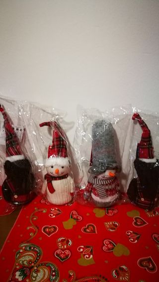 Pupazzetti fermaporta natalizi in tessuto