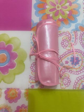 Organizador de pinceles/brochas rosa