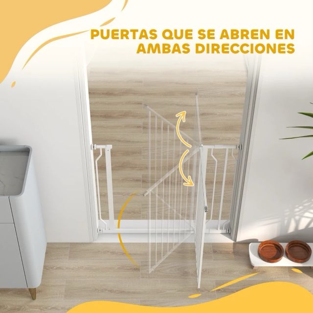 Porta de Segurança para Cães 75-95cm Branca