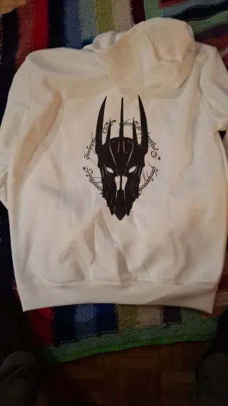 Sudadera Blanca Sauron El Señor de los Anillos