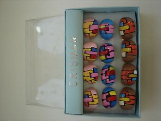 Caja 12 Anillos Crismar Tricolor Nuevos