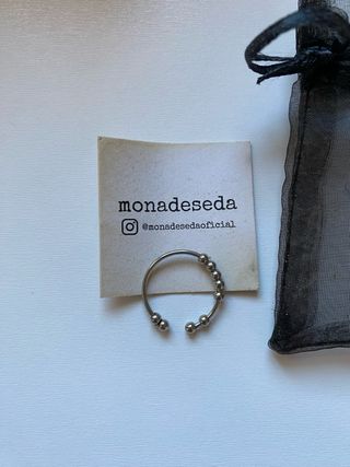 Anillo antiestrés plata ajustable