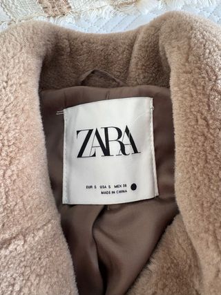 Abrigo pelo Zara Talla S