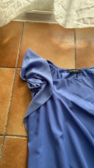 Vestido fiesta azul talla única