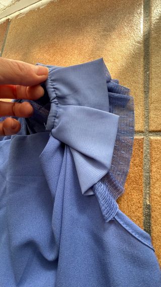 Vestido fiesta azul talla única