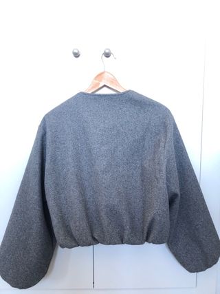 Chaqueta Zara Bomber Gris Talla S