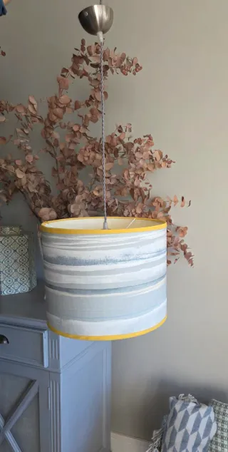 Lámpara de techo tela y metal