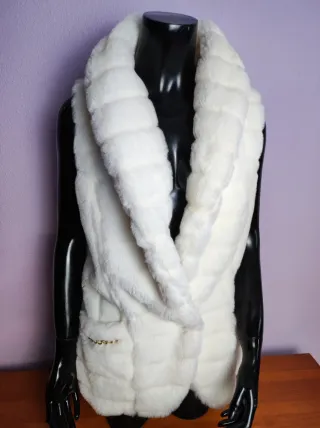 Chaleco de pelo blanco mujer talla XL