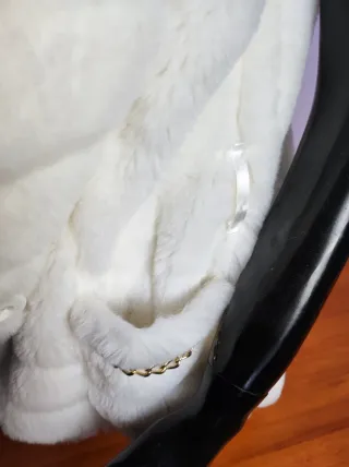 Chaleco de pelo blanco mujer talla XL