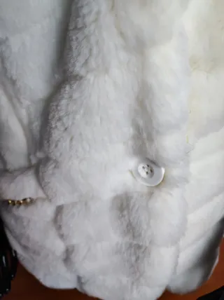 Chaleco de pelo blanco mujer talla XL