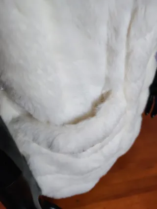 Chaleco de pelo blanco mujer talla XL