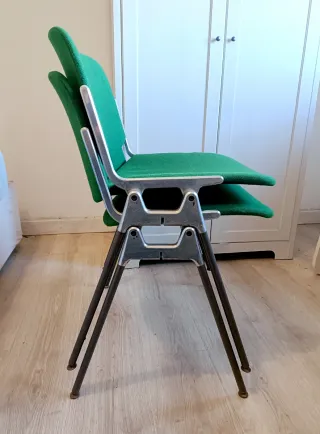 Set 2 sedie Castelli DSC 106 anni 80 con braccioli