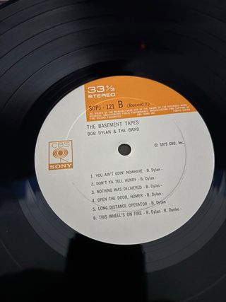 Bob Dylan The Basement Tapes Japón Press 2Lp’s