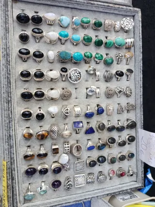 Anillos Plata Ley Talla Pequeña Ajustable