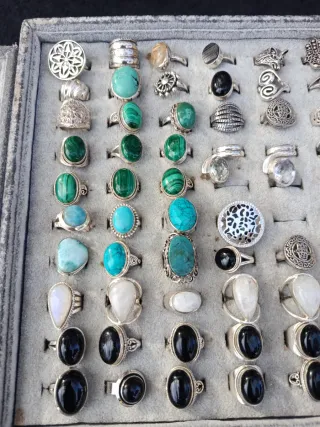 Anillos Plata Ley Talla Pequeña Ajustable