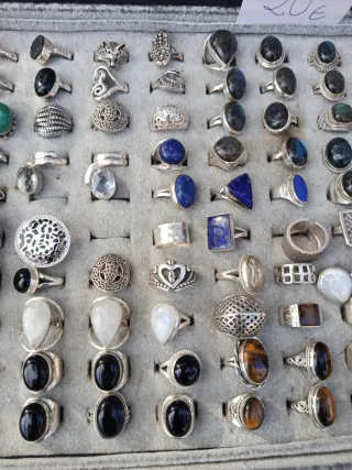 Anillos Plata Ley Talla Pequeña Ajustable