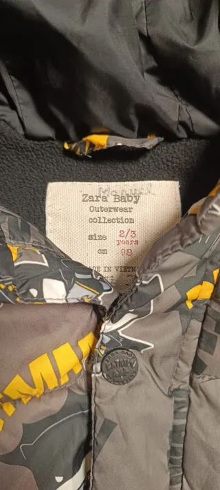 Abrigo infantil niño Batman