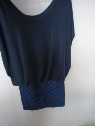 Vestido fiesta negro y azul talla única