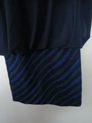 Vestido fiesta negro y azul talla única