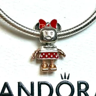 Charm Minnie Robot Plata