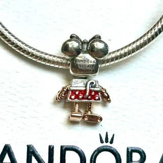 Charm Minnie Robot Plata