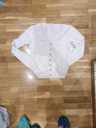 Chaqueta rosa palo con botones. De algodón nylon