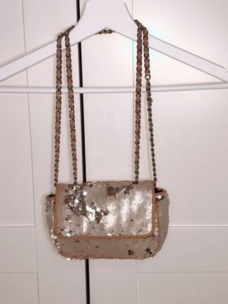 Bolso lentejuelas dorado/plateado