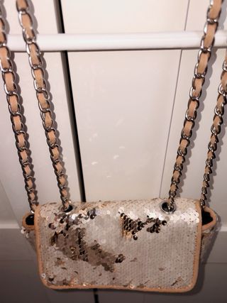 Bolso lentejuelas dorado/plateado