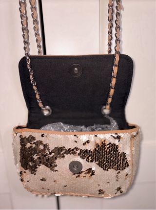 Bolso lentejuelas dorado/plateado
