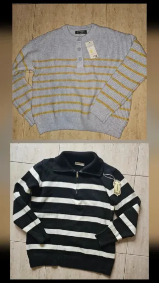 Lote 2 jerseys rayas L Nuevos