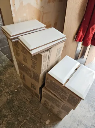 Azulejo Metro Blanco 20x10cm Nuevo