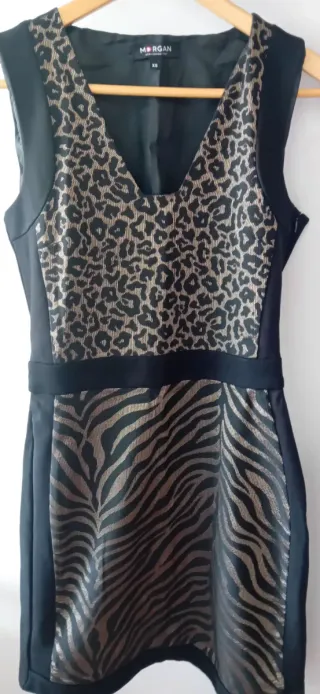 Vestido Morgan Estampado Animal Print Talla XS