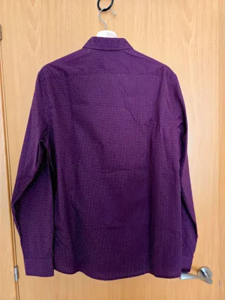 Camisa Sfera Men Talla M , Lunares Granate