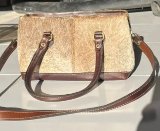 Bolso de piel y pelo