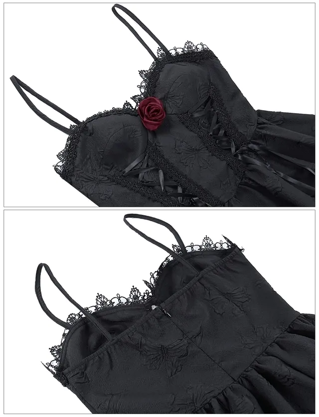 Vestito gotico SEAUR nero mini