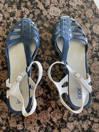 Sandalias Igor Azul y Blanco