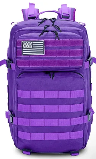 Mochila Táctica Morada 50L Impermeable