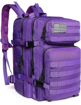Mochila Táctica Morada 50L Impermeable