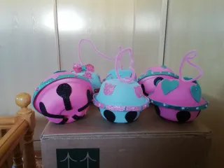 Cascabeles Navideños Decoración Rosa y Azul