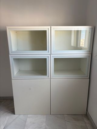 Mueble Librería IKEA Blanco por secciones