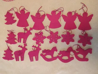 Decoración Navideña Rojo (18 Piezas)