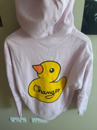 Sudadera rosa H&M talla S con pato