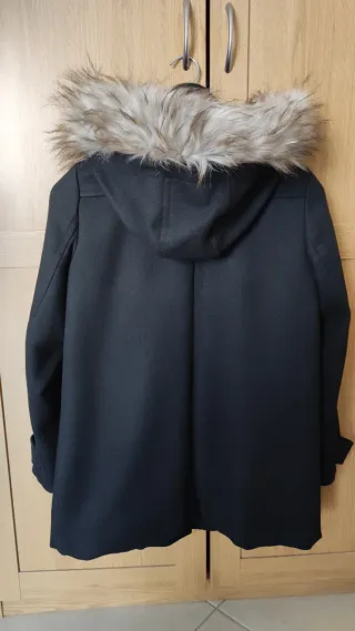 Zara Giaccone nero con cappuccio