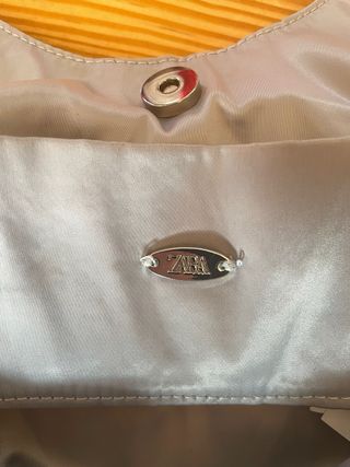 Bolso Zara fiesta plateado