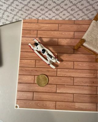 Cavallino dondolo vintage metallo dollshouse