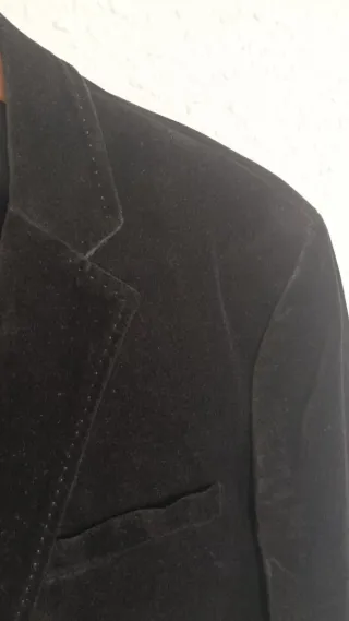 Blazer Zara Terciopelo Negro